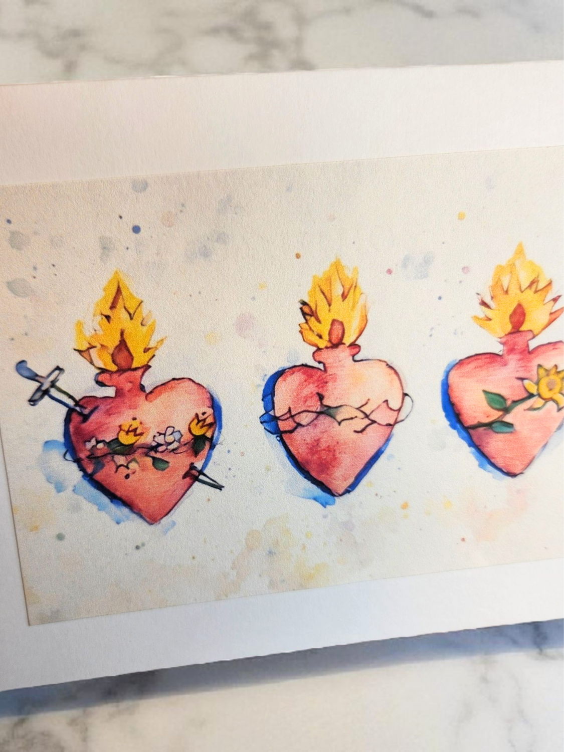 Catholic Notecards set; hand-embellished 5x7 gift cards