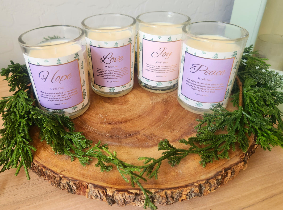 Advent Candles Jar Set
