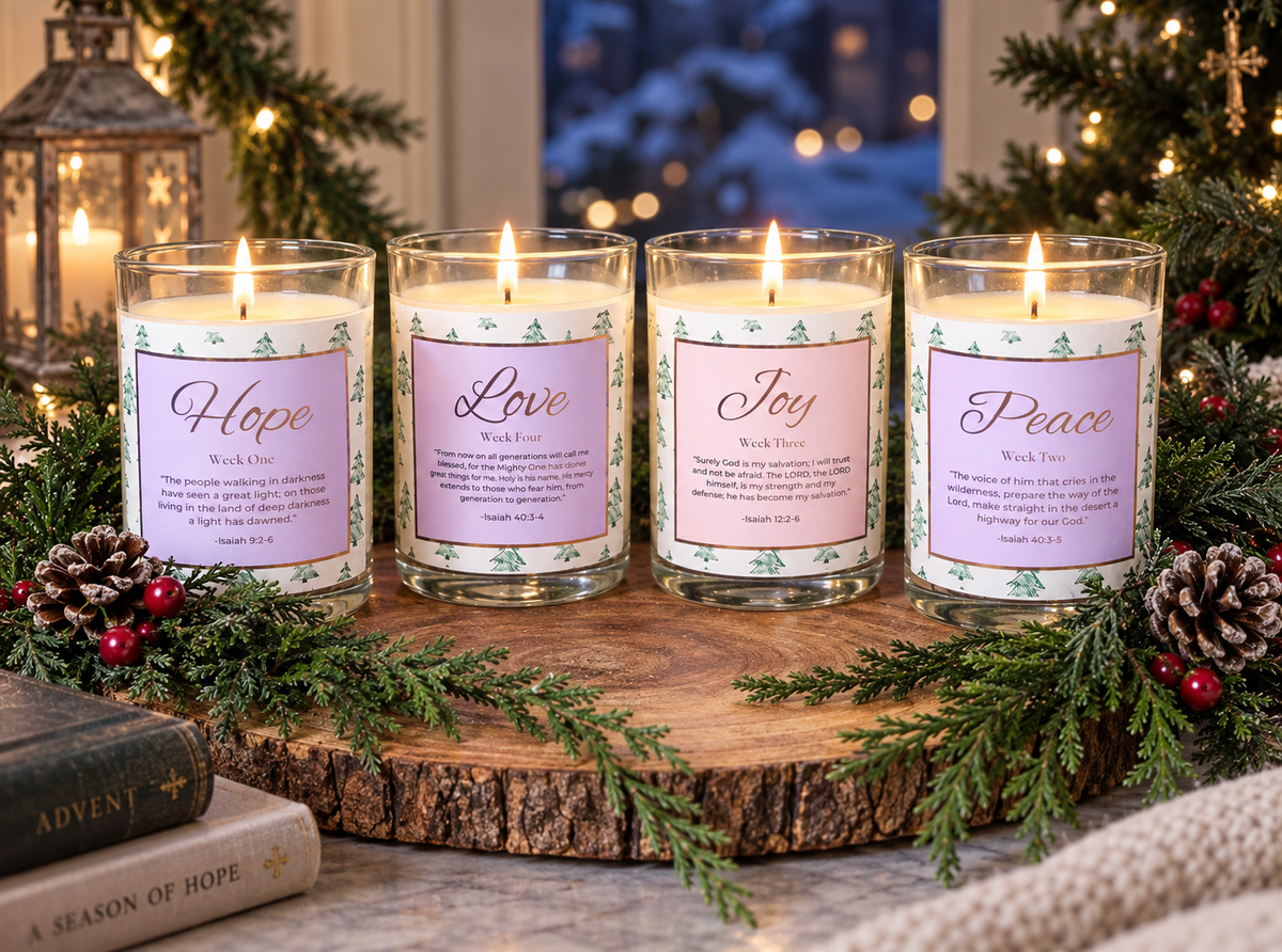 Advent Candles Jar Set