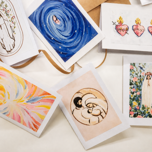 Handmade Religious Notecards:  5x7, Set of 6