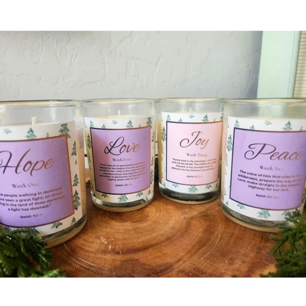 Advent Candles Jar Set