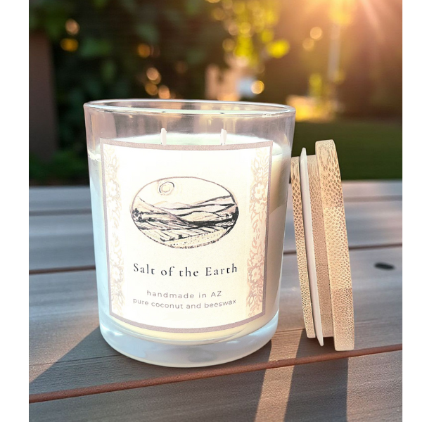 SALT OF THE EARTH Cedar, Vetiver and Lavender, Double-Wicked Candle