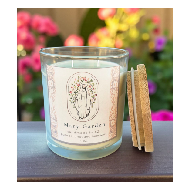 MARY GARDEN Bright Rose Botanical, Double-Wicked Candle
