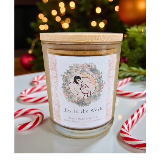 JOY TO THE WORLD Juniper and Peppermint, Double-Wicked Candle