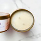 Joyous Double-Wicked Gold Tin Scented Candle