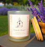 FRENCH CHAPEL Vanilla Amber Lavender Cedar and Smoke, Beeswax Catholic Candle: Large Double-Wick Jar Candle