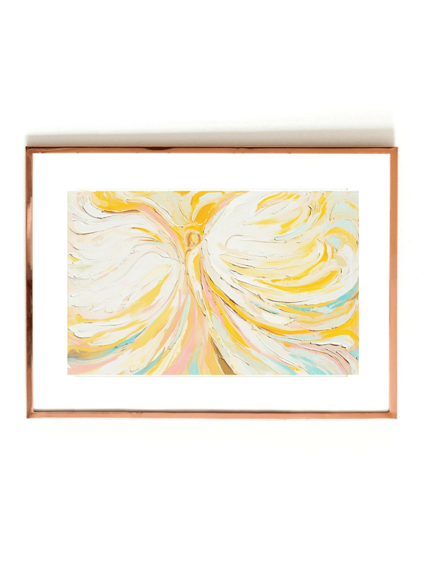 Angel contemporary watercolor print, unframed large, 24x18