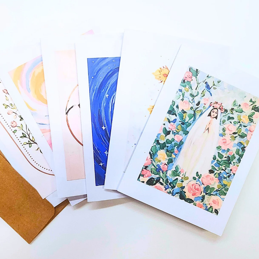 Handmade Religious Notecards:  5x7, Set of 6