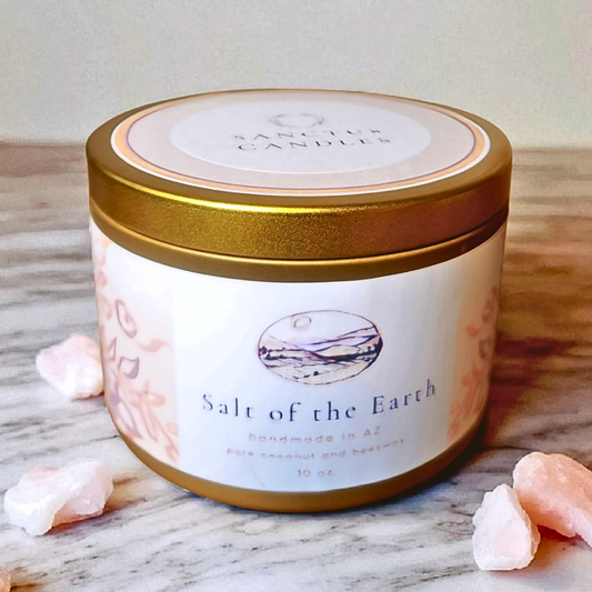 Salt of the Earth Double-Wicked Gold Tin Scented Candle