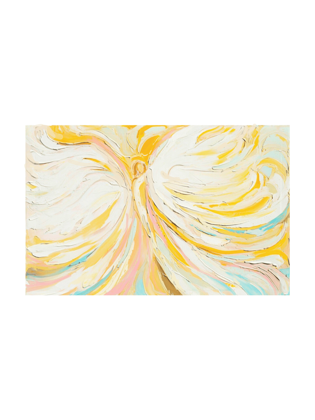 Angel contemporary watercolor print, unframed large, 24x18