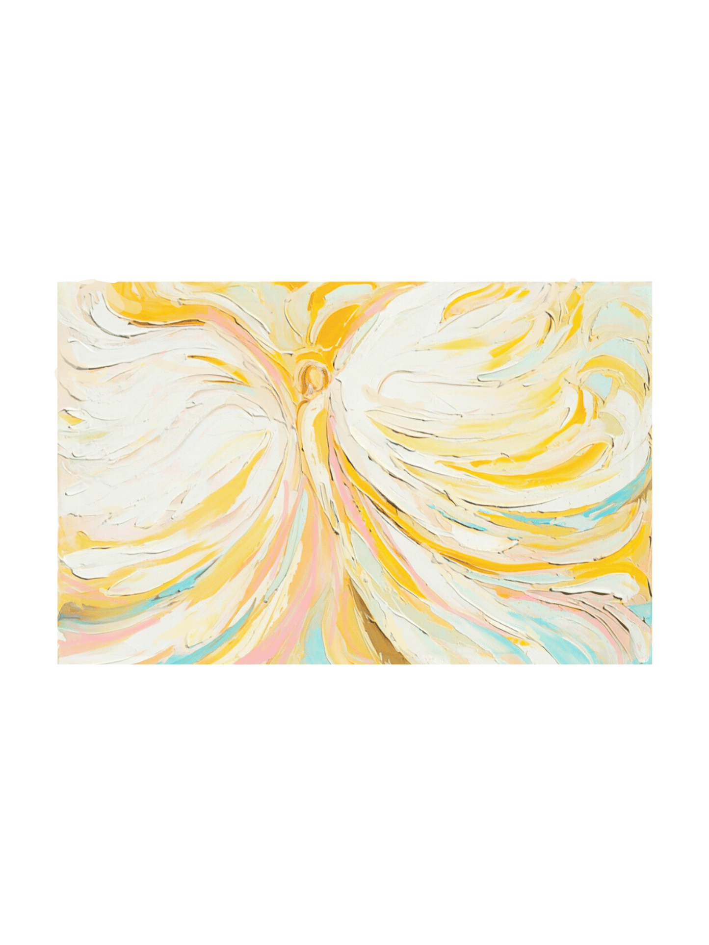 Angel contemporary watercolor print, unframed large, 24x18