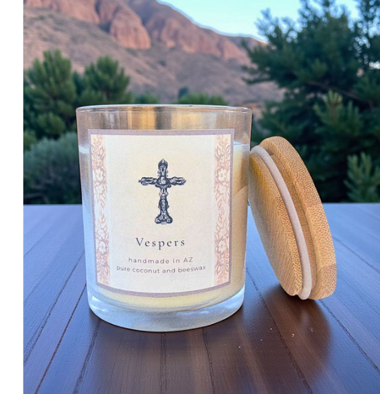 VESPERS Frankincense, Sage, and Citrus Clove, Double-Wicked Candle