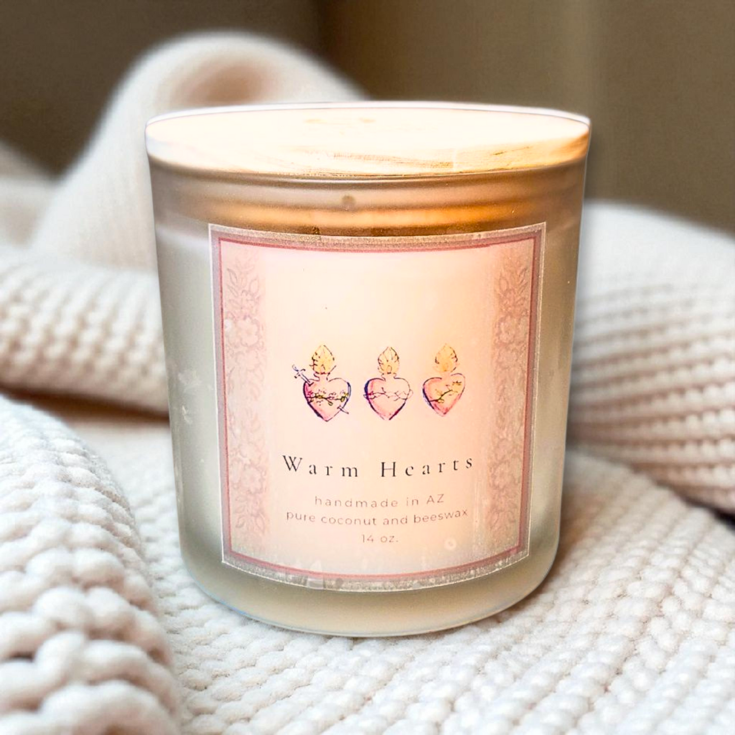 Warm Hearts Triple-Wicked Scented Candle
